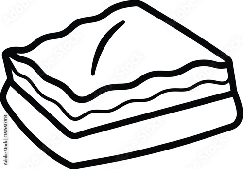 Delicious baklava pastry isolated on white background