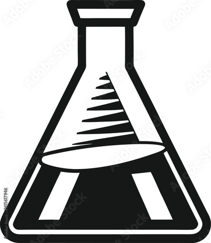 Lab beaker in the shape of a triangle