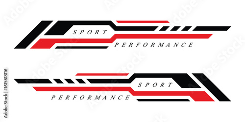 Decal stripes. Speed lines, Sports stripes, racing tuning strips and car sticker vector set. Vector illustration