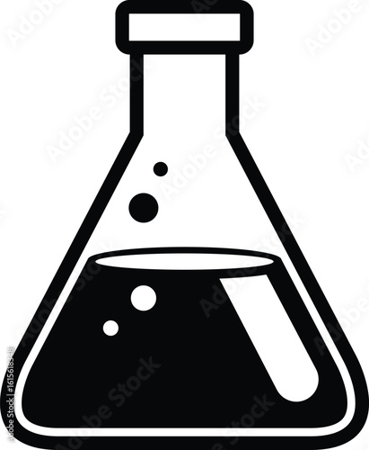 Lab beaker in the shape of a triangle