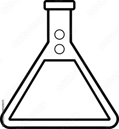 Lab beaker in the shape of a triangle