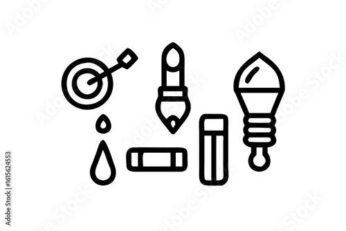 Silhouette of a person holding a paintbrush and palette creating art artist painting