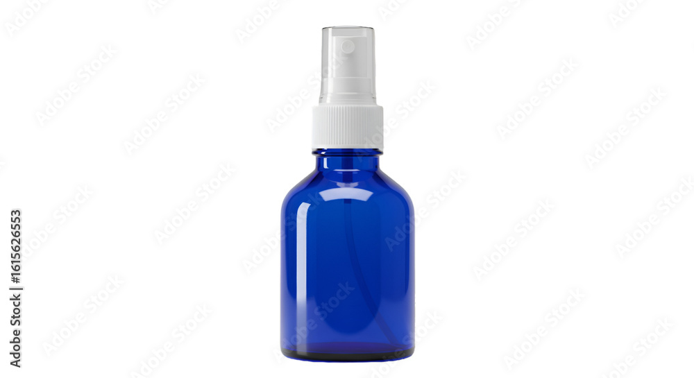 Fototapeta premium Isolated Blue Glass Spray Bottle Illustration On Transparent Background
