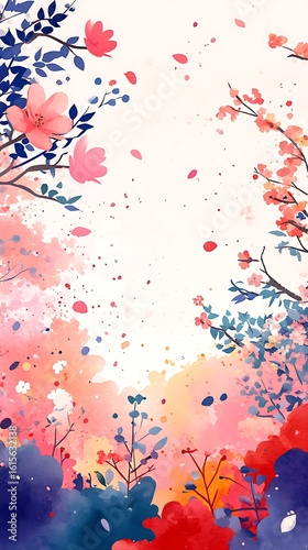 abstract watercolor flower background