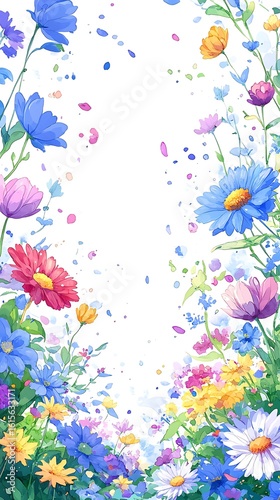 abstract watercolor flower background