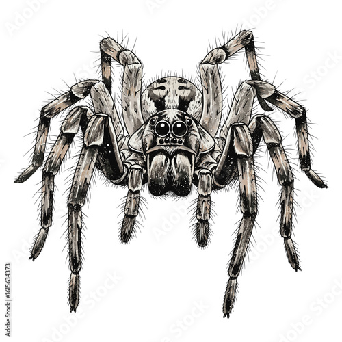 Monochrome Spider Watercolor Sublimation