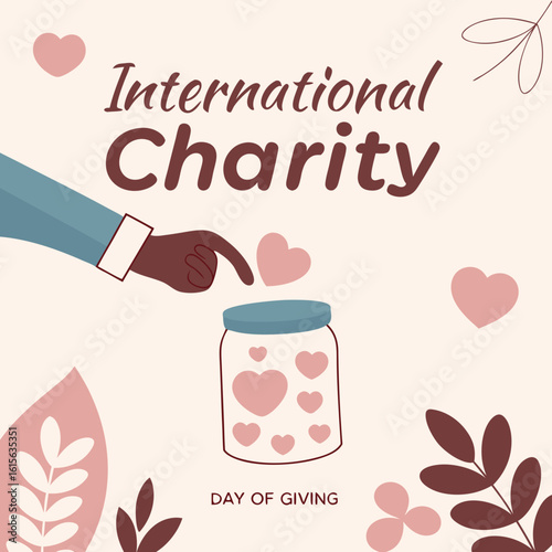 International charity day of giving campaign for donations and fundraising support for nonprofits and ngos