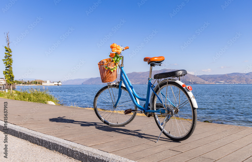 Fototapeta premium bicycle on the beach