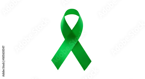 Wallpaper Mural Isolated Green Ribbon Symbol Of Awareness On Black Background Torontodigital.ca