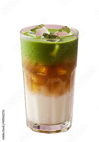 Isolated Iced Matcha Tea Drink Illustration On A Transparent Background