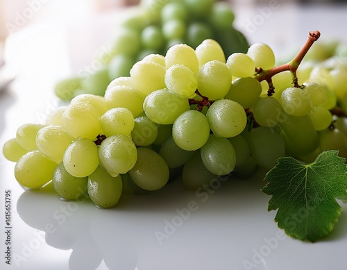fresh grapes arranged on a clean surface promoting health and productivity during busy hours