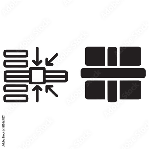 Abstract representation of binary search algorithm concept