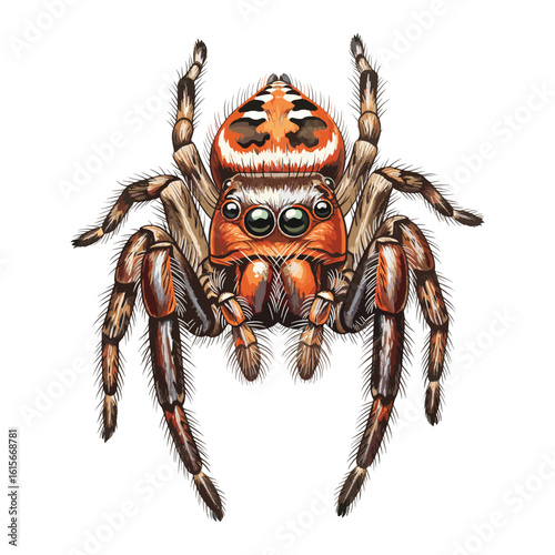 Jumping Spider Watercolor Sublimation