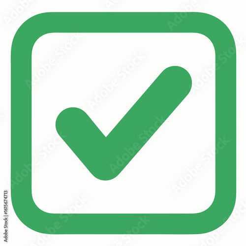 Green check mark inside a rounded square icon symbolizing validation and positive confirmation