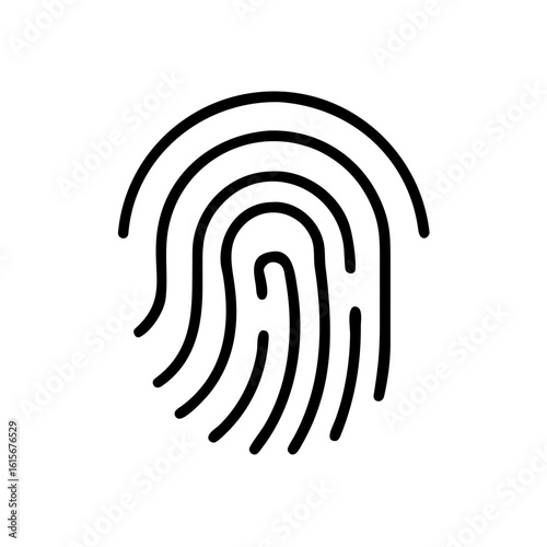 fingerprint biometric id icon design