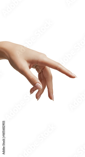 Isolated Photo Woman Hand with Soft Skin on Black Background