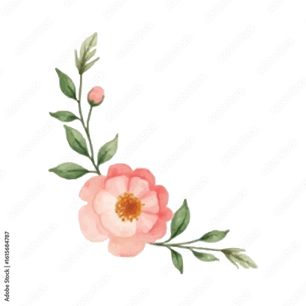 Obraz premium watercolor peony flower