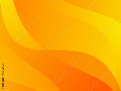 Vibrant Orange Abstract Gradient Background with Curves