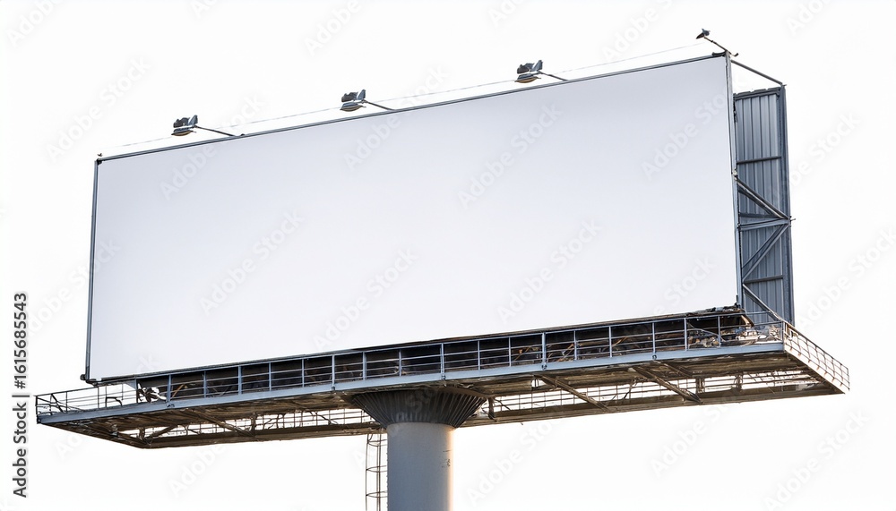 Obraz premium blank billboard mockup isolated on white background
