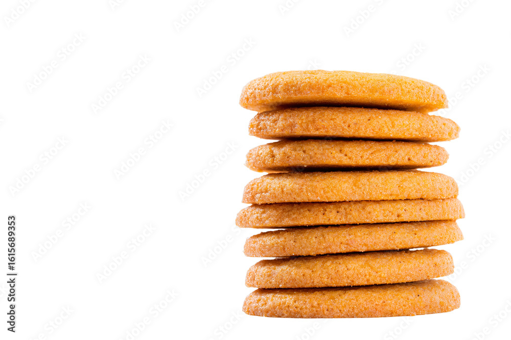 a stack of cookies on a white background a stack of cookies on a white background