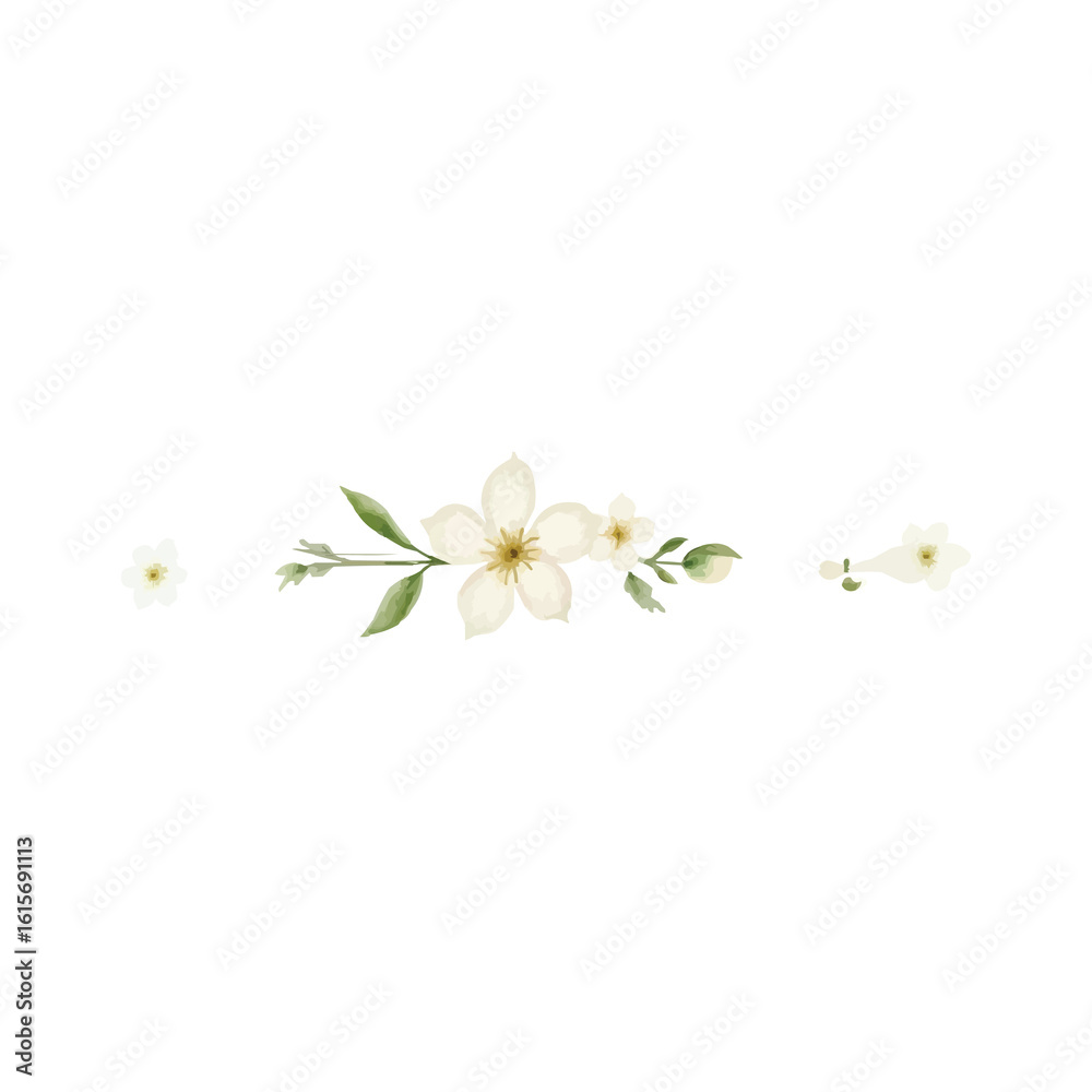 Fototapeta premium watercolor jasmine flower
