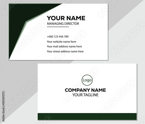 Business card vector text design