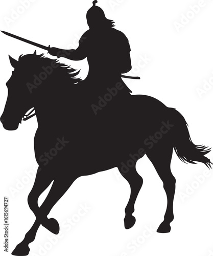 HORSE WARRIOR SILHOUETTE