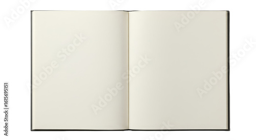 Open Notebook With Blank Pages Isolated Illustration
