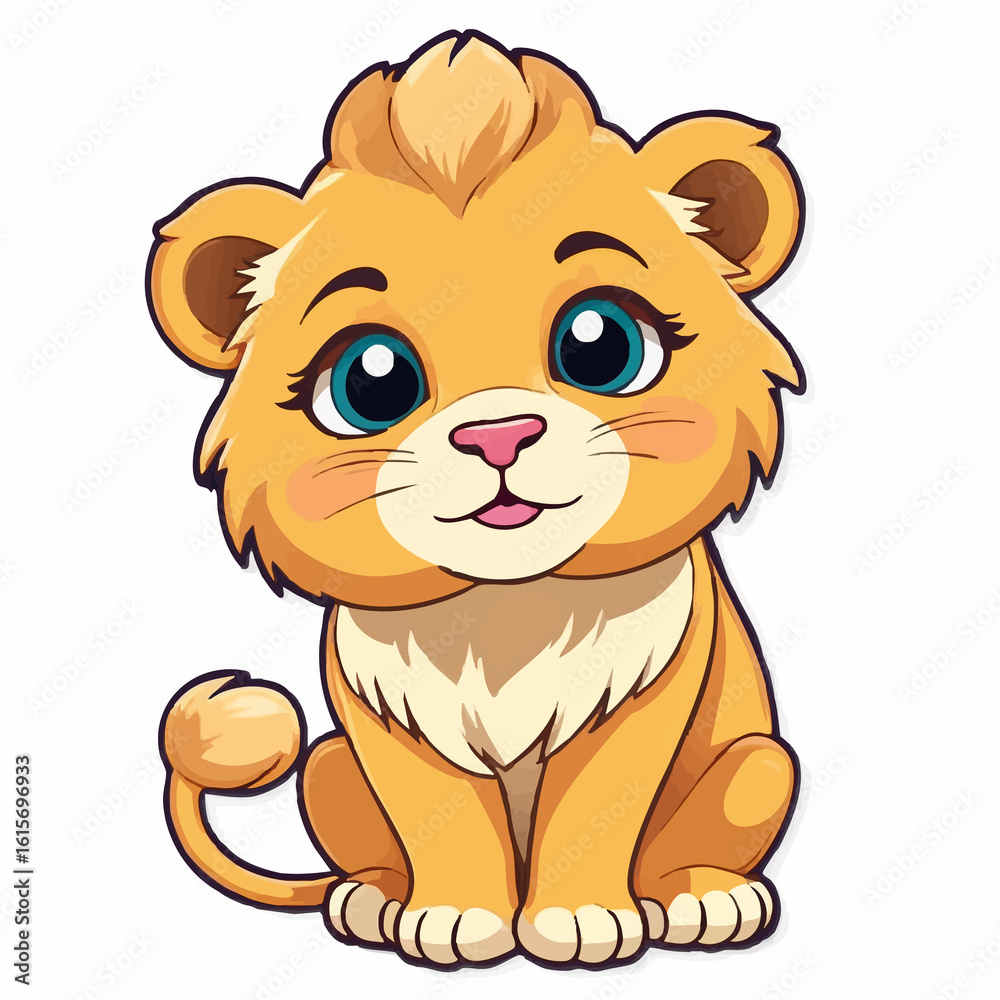 Obraz premium Kawaii lion-14.jpg Art Print