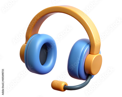 headphones on white background