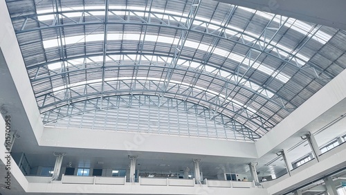 Tableau sur toile Modern Hospital Atrium with Glass Roof – Architecture and Healthcare Concept