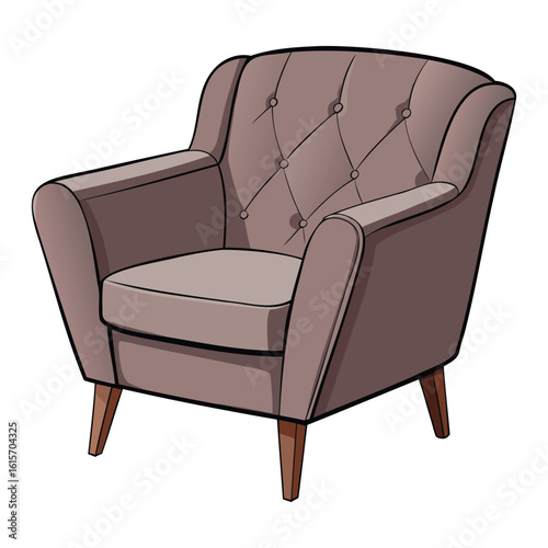 Modern Armchair Illustration Design