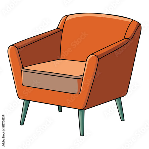 Modern Armchair Illustration Design