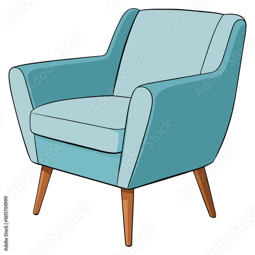Modern Armchair Illustration Design