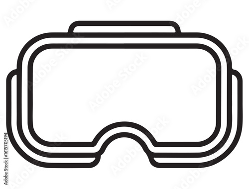 VR HEADSET ICON SILHOUETTE