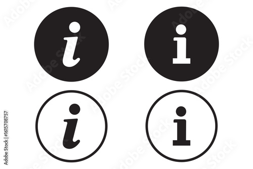 information icon set. info button. info symbol flat style. vector illustration on white background.
