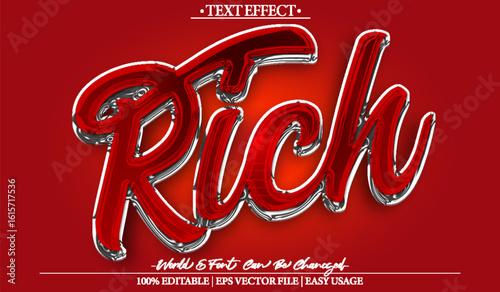 Rich Vector Text Effect Editable Alphabet Business Money Finance