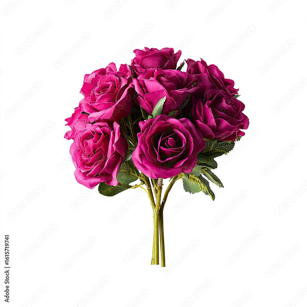 Fototapeta premium A vibrant bouquet of deep pink roses.