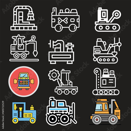 Automated Snack Dispenser Bot icon vector design.