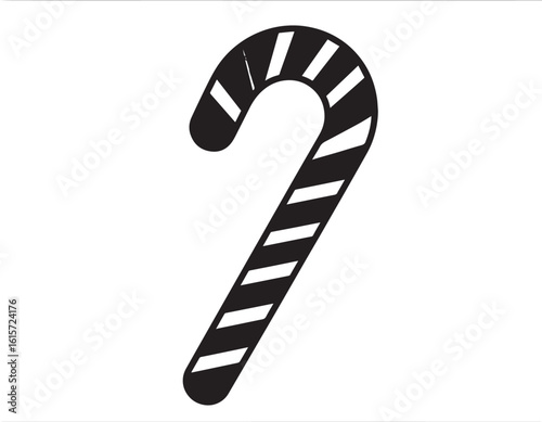  Minimal Sweet Candy Cane Vector Illustration