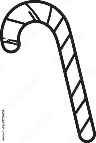  Minimal Sweet Candy Cane Vector Illustration