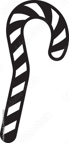  Minimal Sweet Candy Cane Vector Illustration