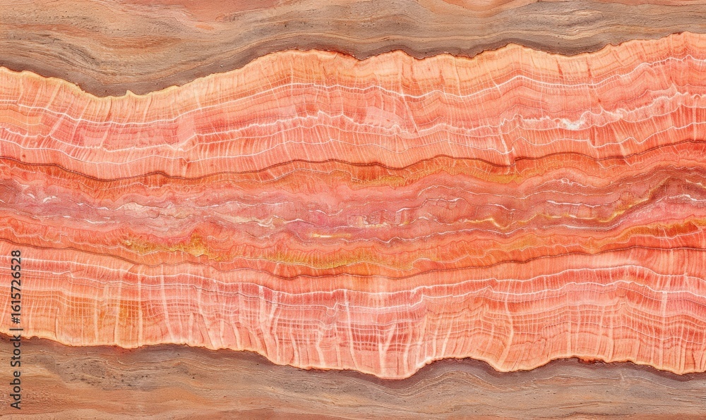 Naklejka premium Detailed abstract stone texture featuring natural banded layers and rich color