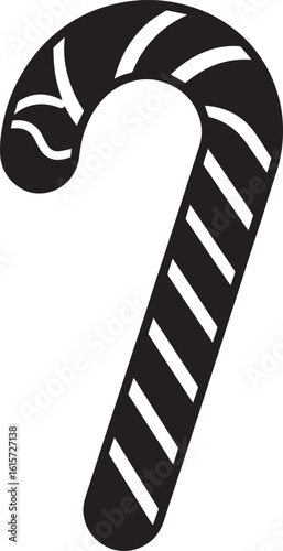  Minimal Sweet Candy Cane Vector Illustration