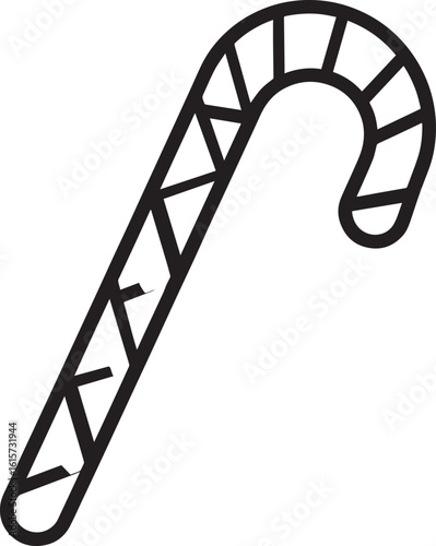  Minimal Sweet Candy Cane Vector Illustration