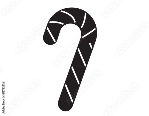  Minimal Sweet Candy Cane Vector Illustration