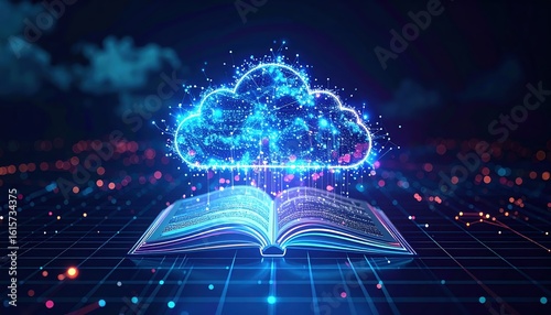Open Digital Book with Cloud Data and Network Connections for Knowledge and Cloud Computing
