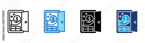 Reserve icon Multi Style Vector Illustration
