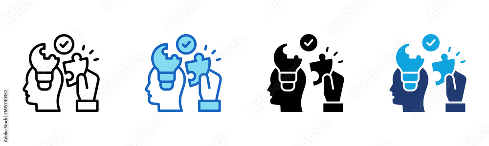 Problem Solving icon Multi Style Vector Illustration Problem Solving icon Multi Style Vector Illustration