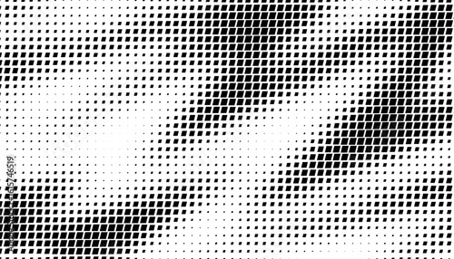 Black and white abstract geometric pattern with smooth transition of halftone effect for sporty and modern background. Vector Format Illustration 